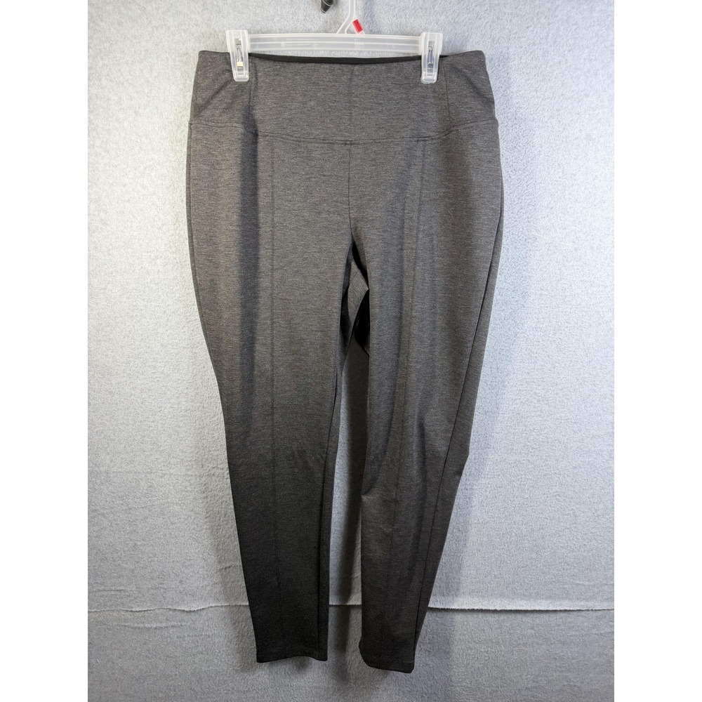 APT.9 Leggings Womens XL Gray High Rise‎ Ankle Knit Stretch Pull On Pants
